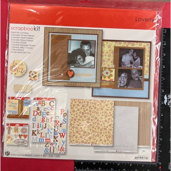 Pebbles Inc Scrapbook Kit Loverly 50717 Valentine - Picture 2 of 2